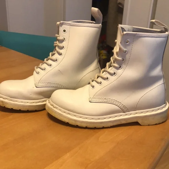 All white matte doc martens - Picture 3 of 11